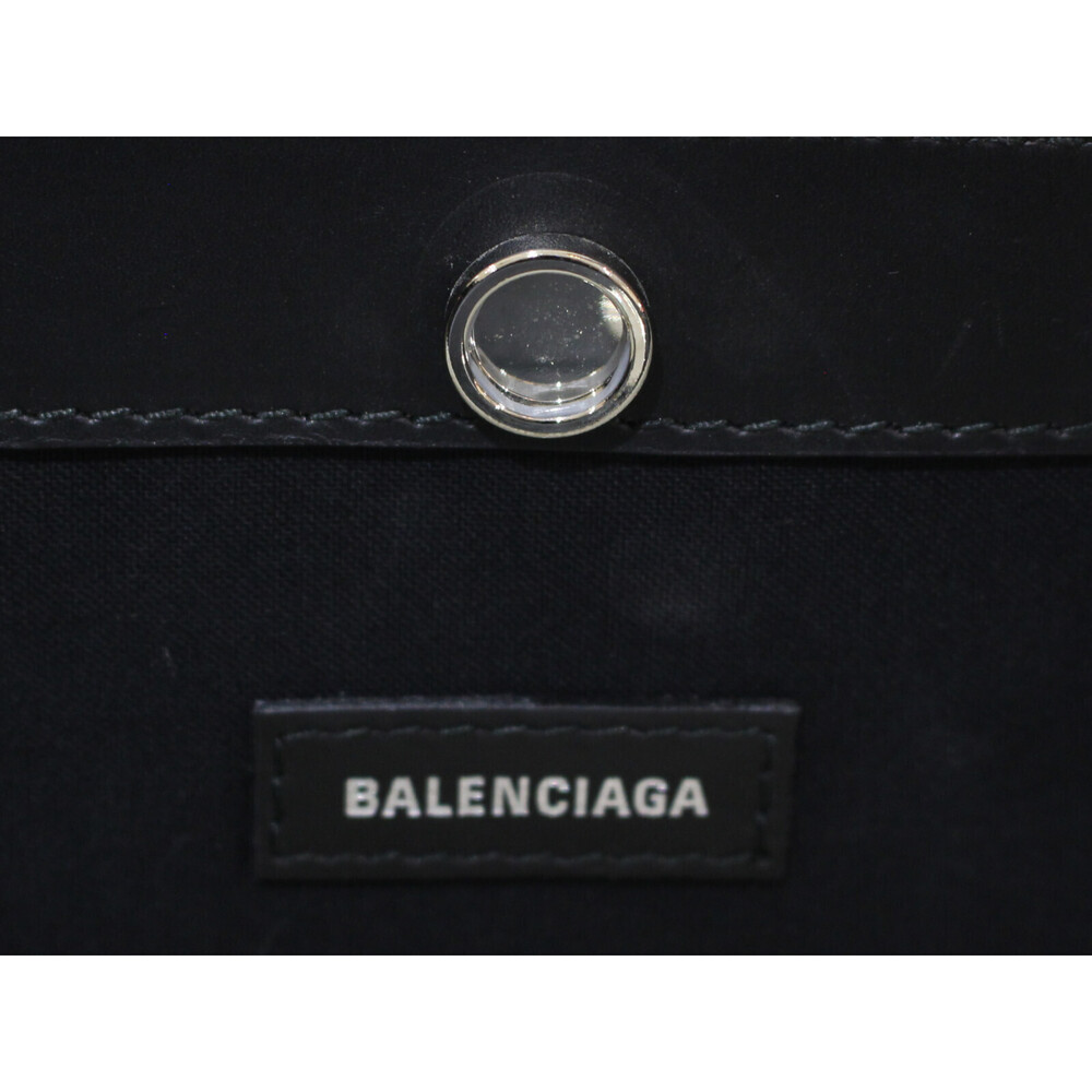 BALENCIAGA Navy Blue Pochette Logo Shoulder Bag Crossbody White Beige Tan White - Picture 7 of 7